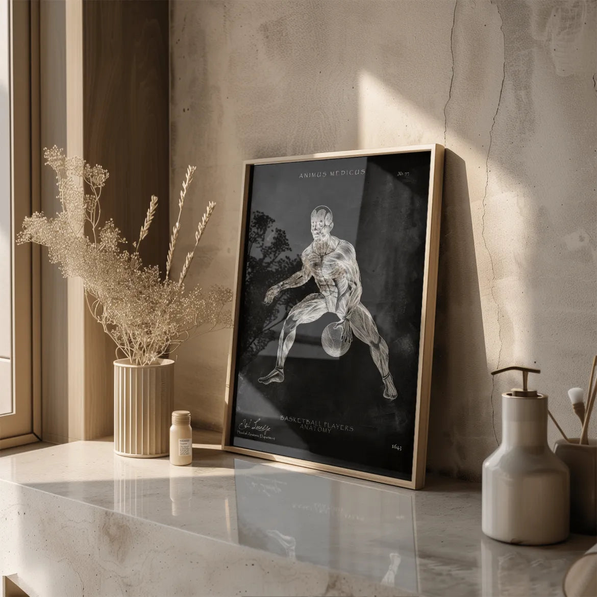 Basketball Anatomie Poster - Chalkboard - Animus Medicus GmbH