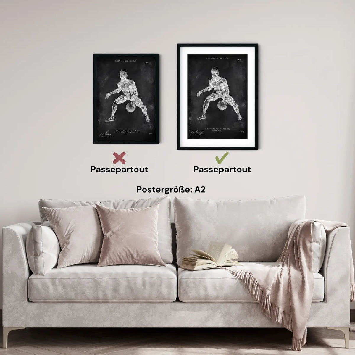 Basketball Anatomie Poster - Chalkboard - Animus Medicus GmbH