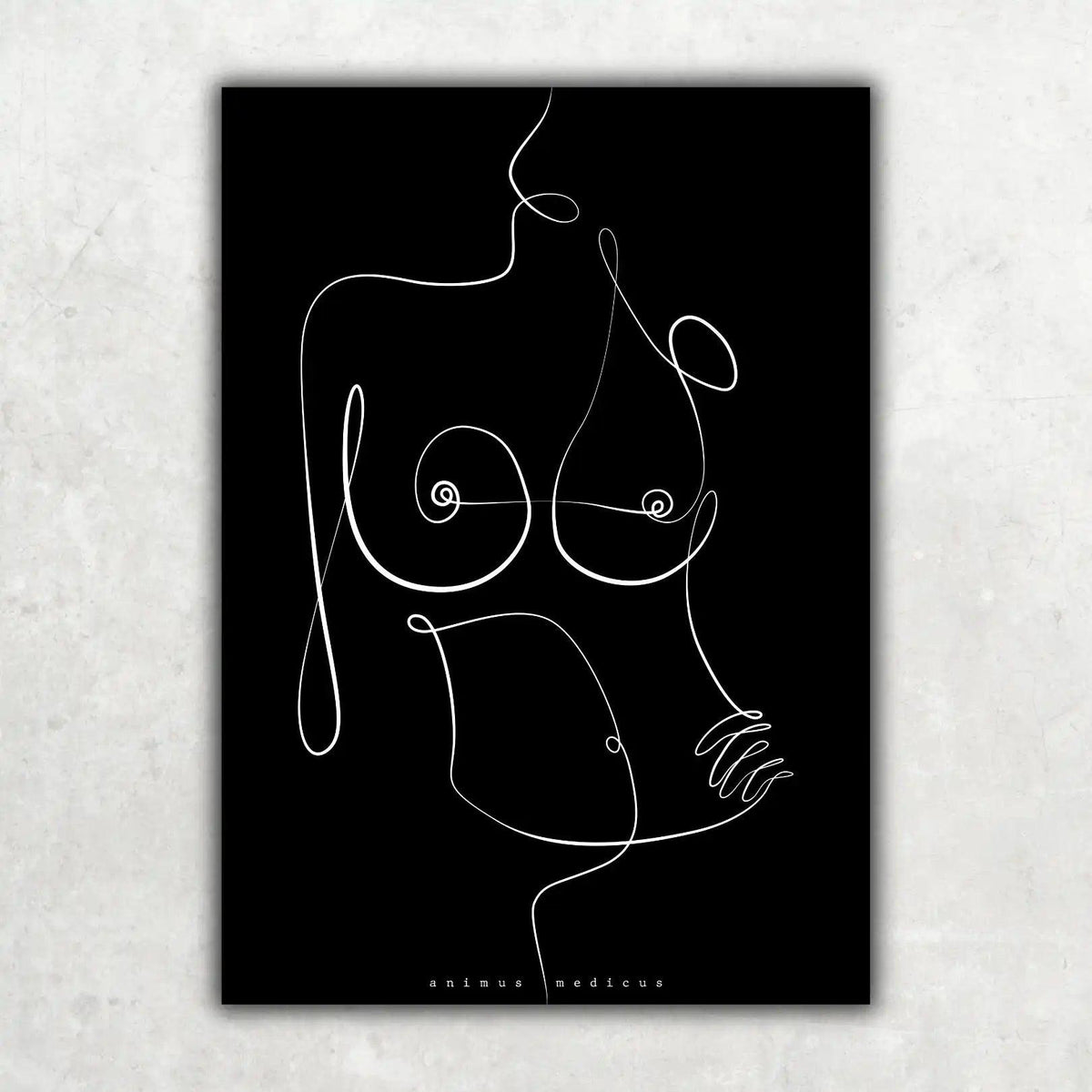 Brust Anatomie Minimalist Dark - Animus Medicus GmbH