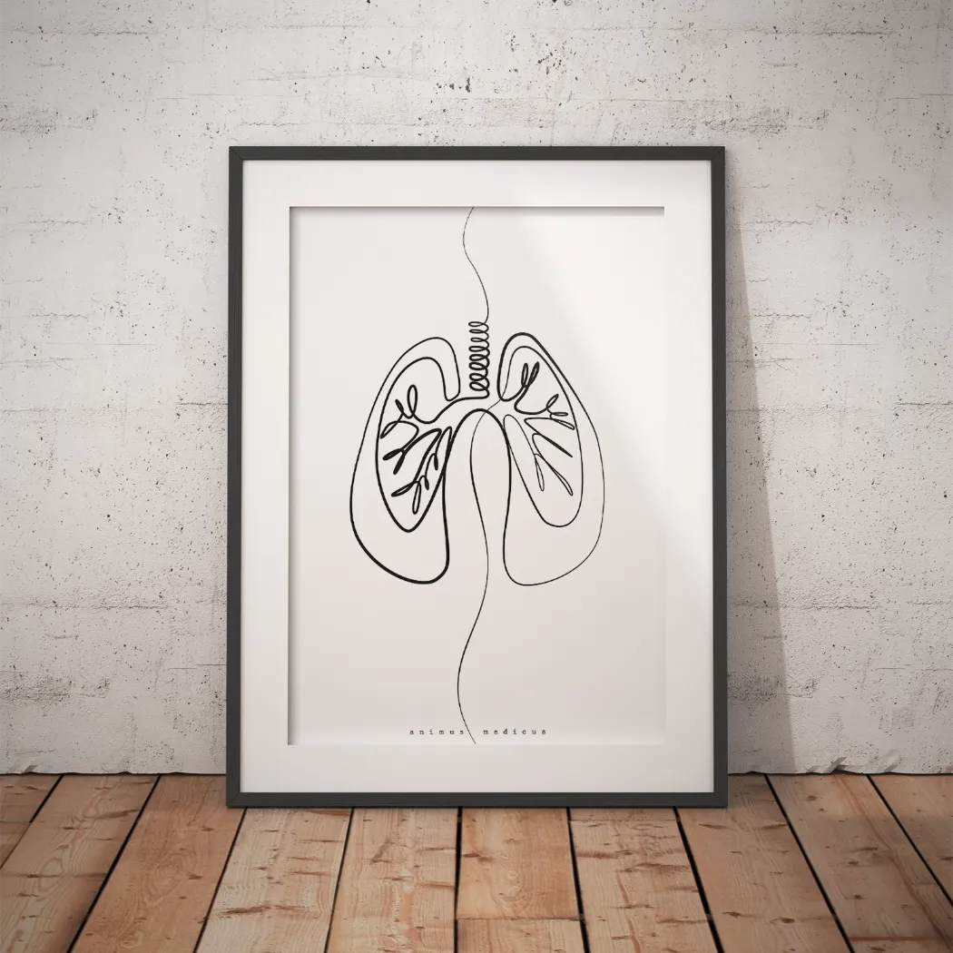 Lungen Anatomie Minimalist - Animus Medicus GmbH