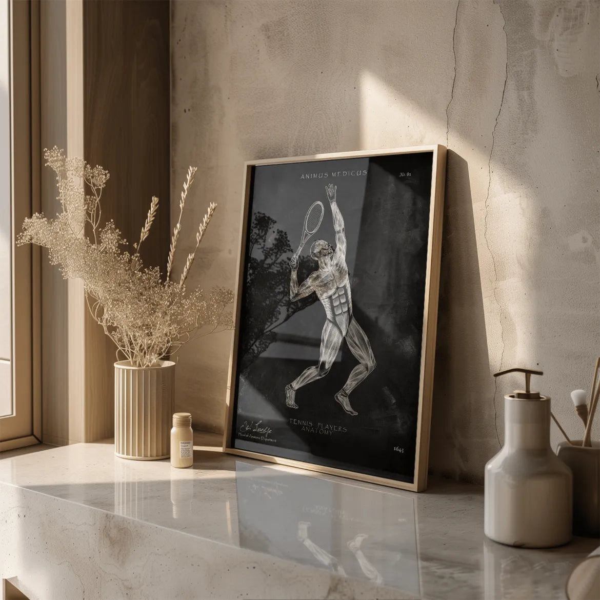 Tennis Anatomie Poster - Chalkboard - Animus Medicus GmbH