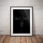 Uterus Anatomie Minimalist Dark - Animus Medicus GmbH