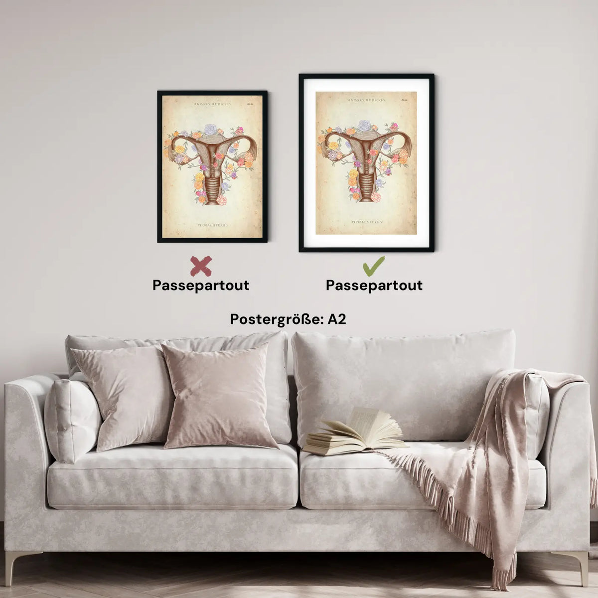 Uterus mit Blumen - Animus Medicus GmbH