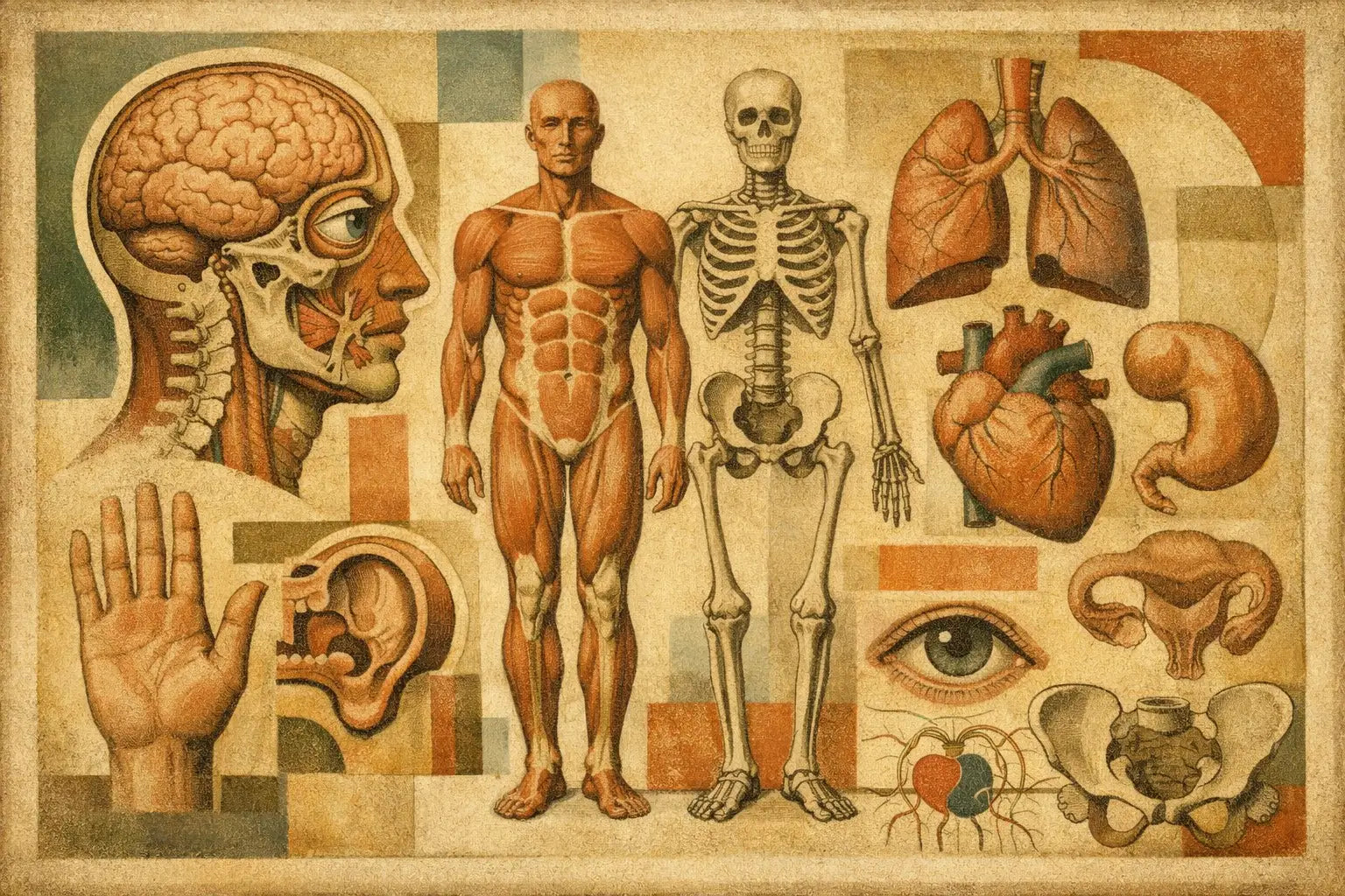Bauhaus Anatomie Poster für moderne Praxisräume