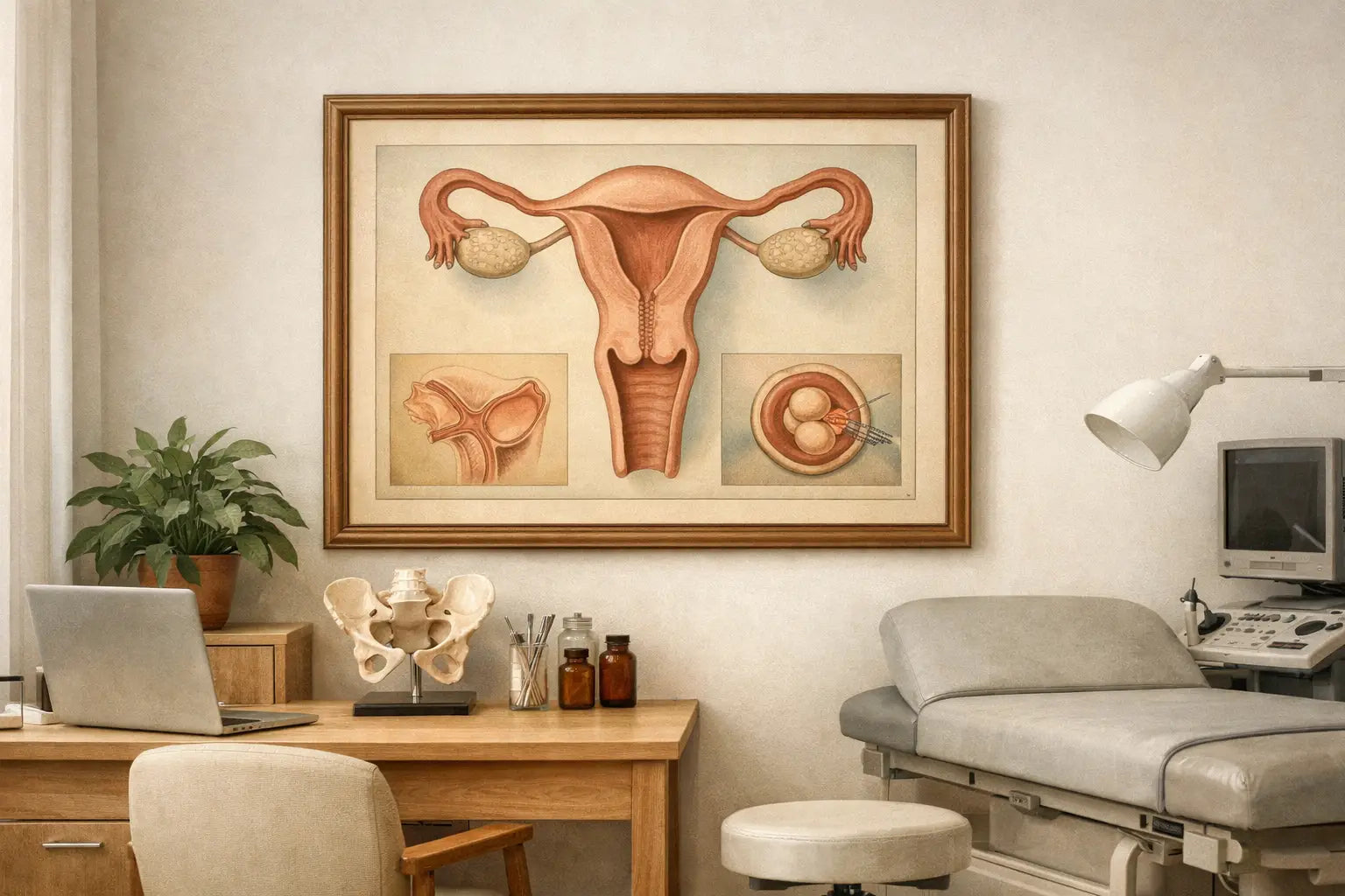 Gyn Anatomie Wanddeko modern für Praxisräume