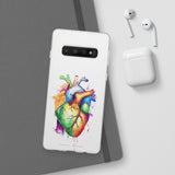 Coeur arc-en-ciel - coque de téléphone