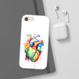 Coeur arc-en-ciel - coque de téléphone