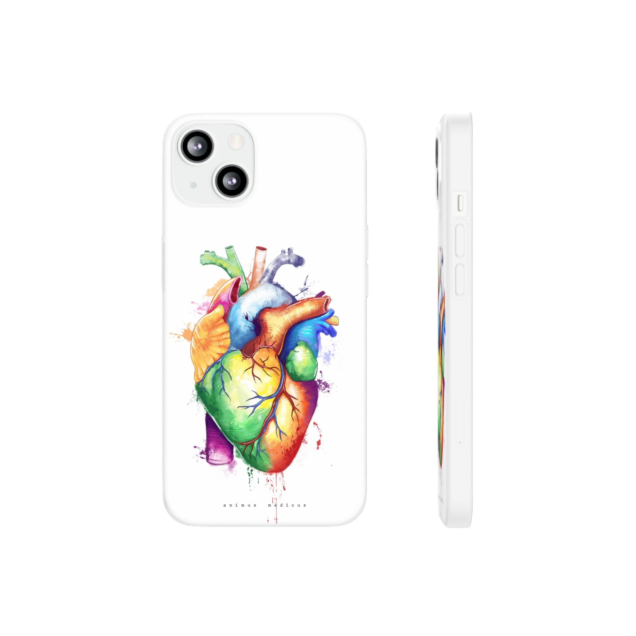 Coeur arc-en-ciel - coque de téléphone