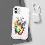 Coeur arc-en-ciel - coque de téléphone