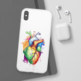 Coeur arc-en-ciel - coque de téléphone