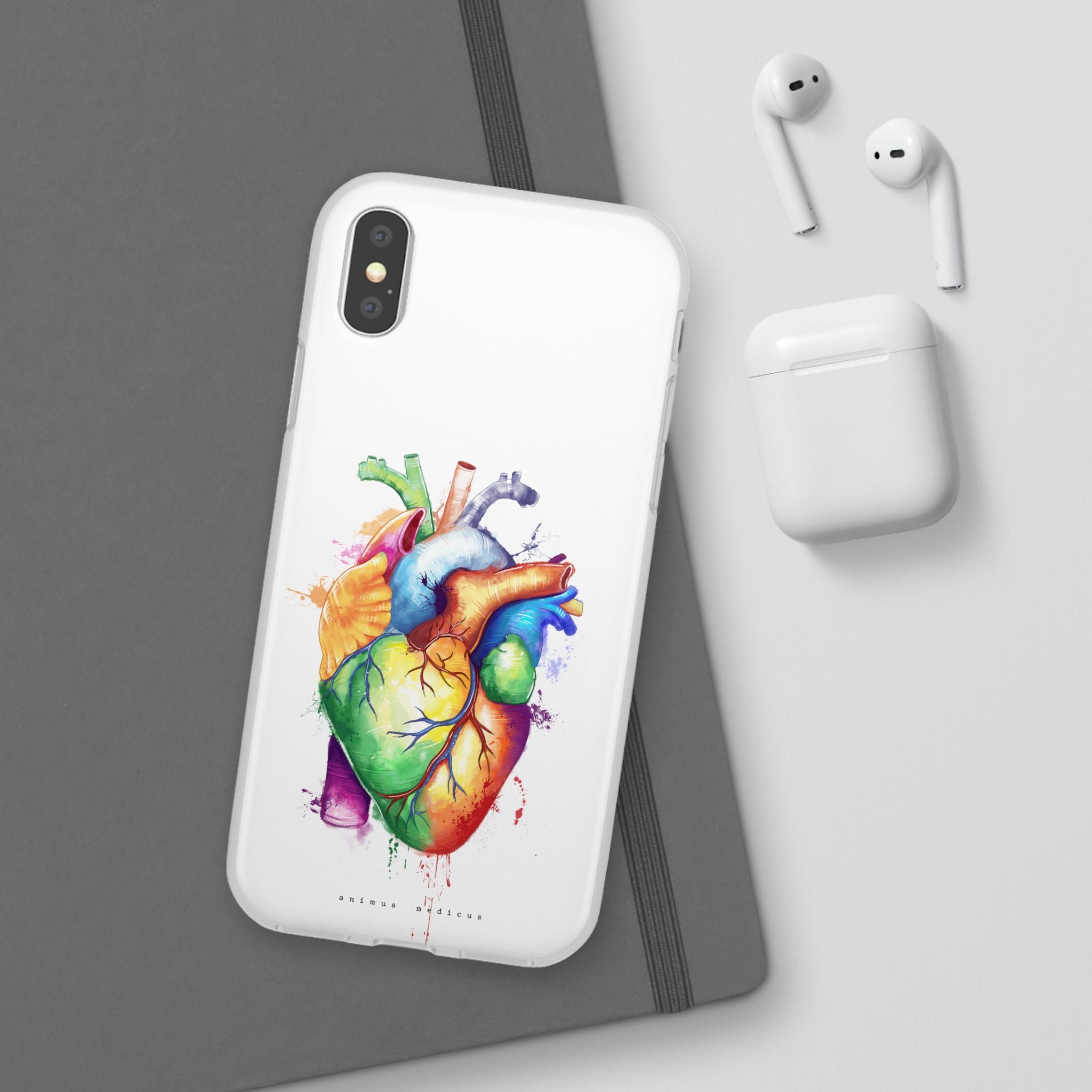 Coeur arc-en-ciel - coque de téléphone