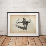 Poster d'anatomie de la gymnastique