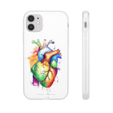 Coeur arc-en-ciel - coque de téléphone