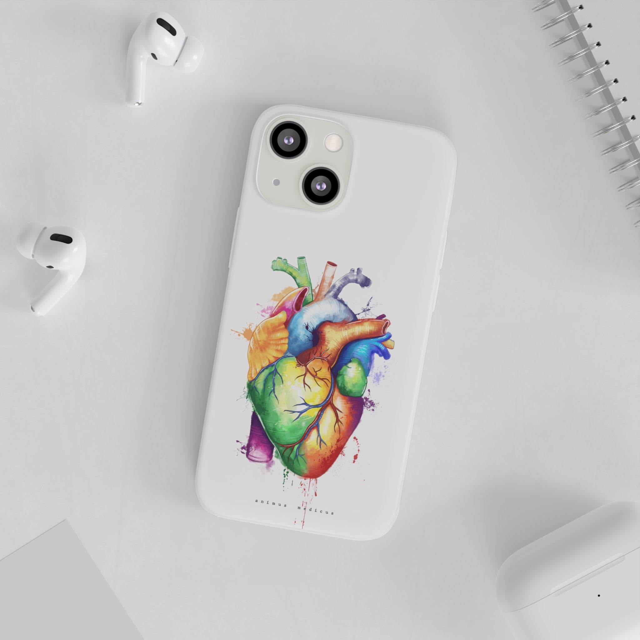 Coeur arc-en-ciel - coque de téléphone