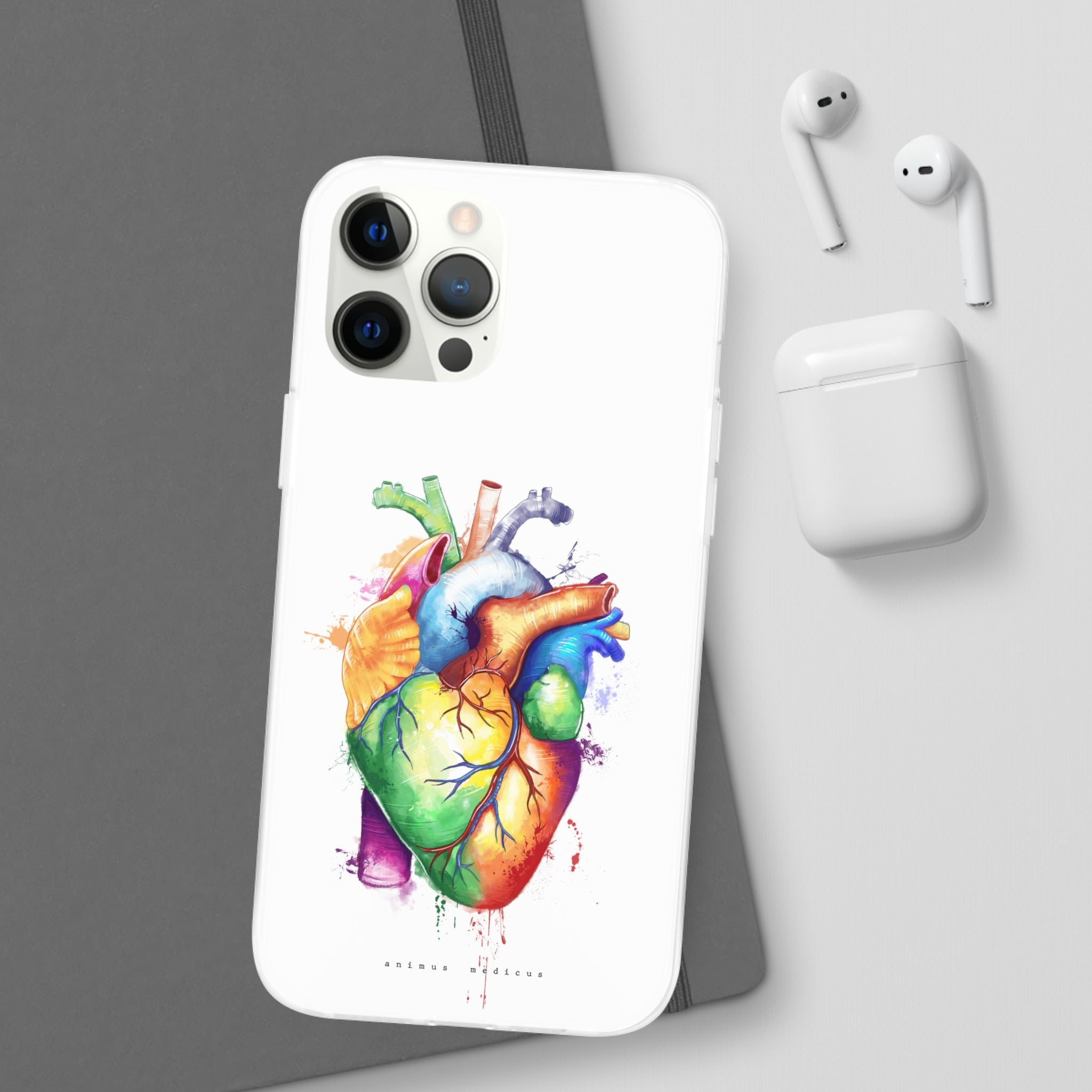 Coeur arc-en-ciel - coque de téléphone