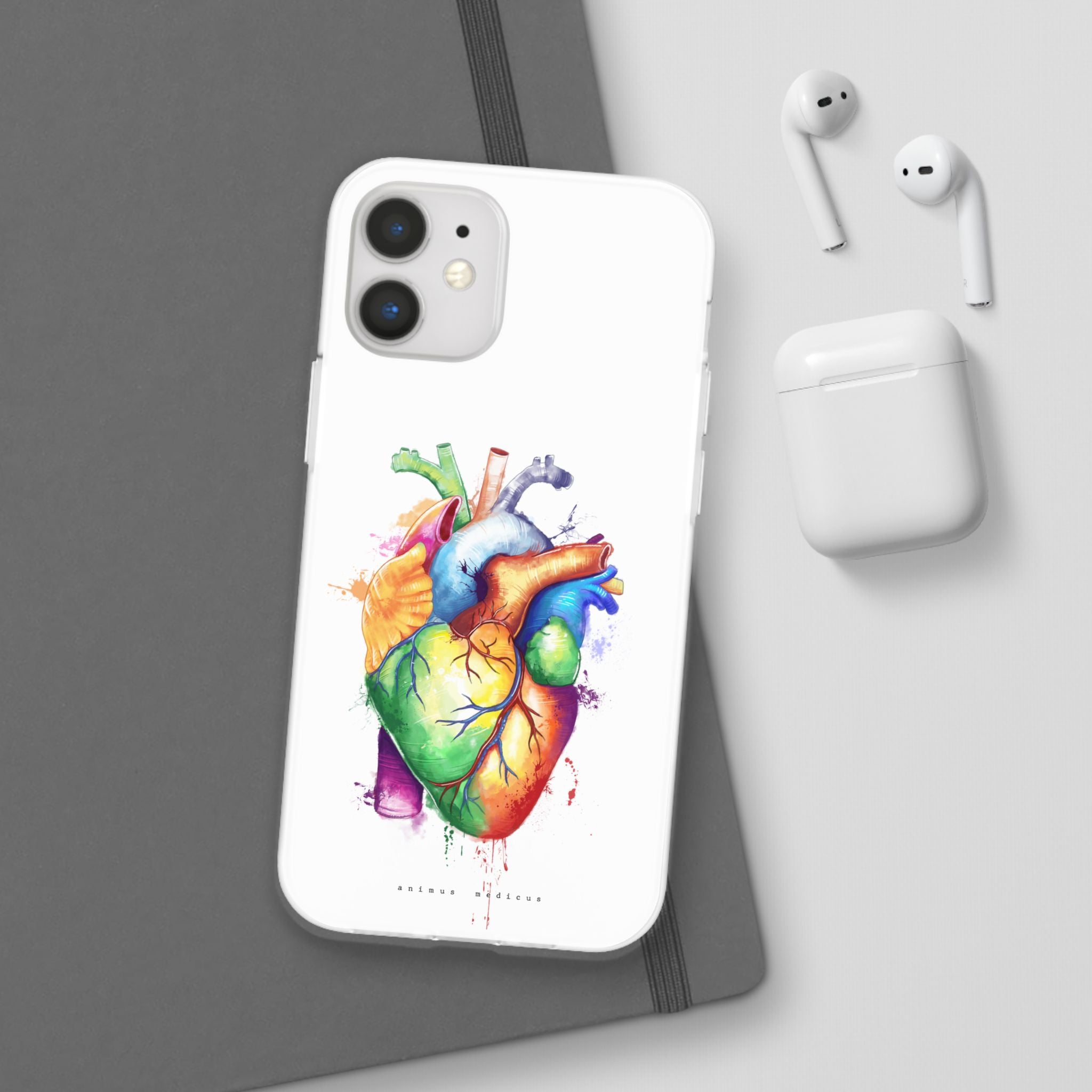 Coeur arc-en-ciel - coque de téléphone