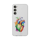 Coeur arc-en-ciel - coque de téléphone