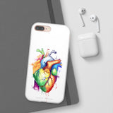 Coeur arc-en-ciel - coque de téléphone