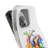 Coeur arc-en-ciel - coque de téléphone