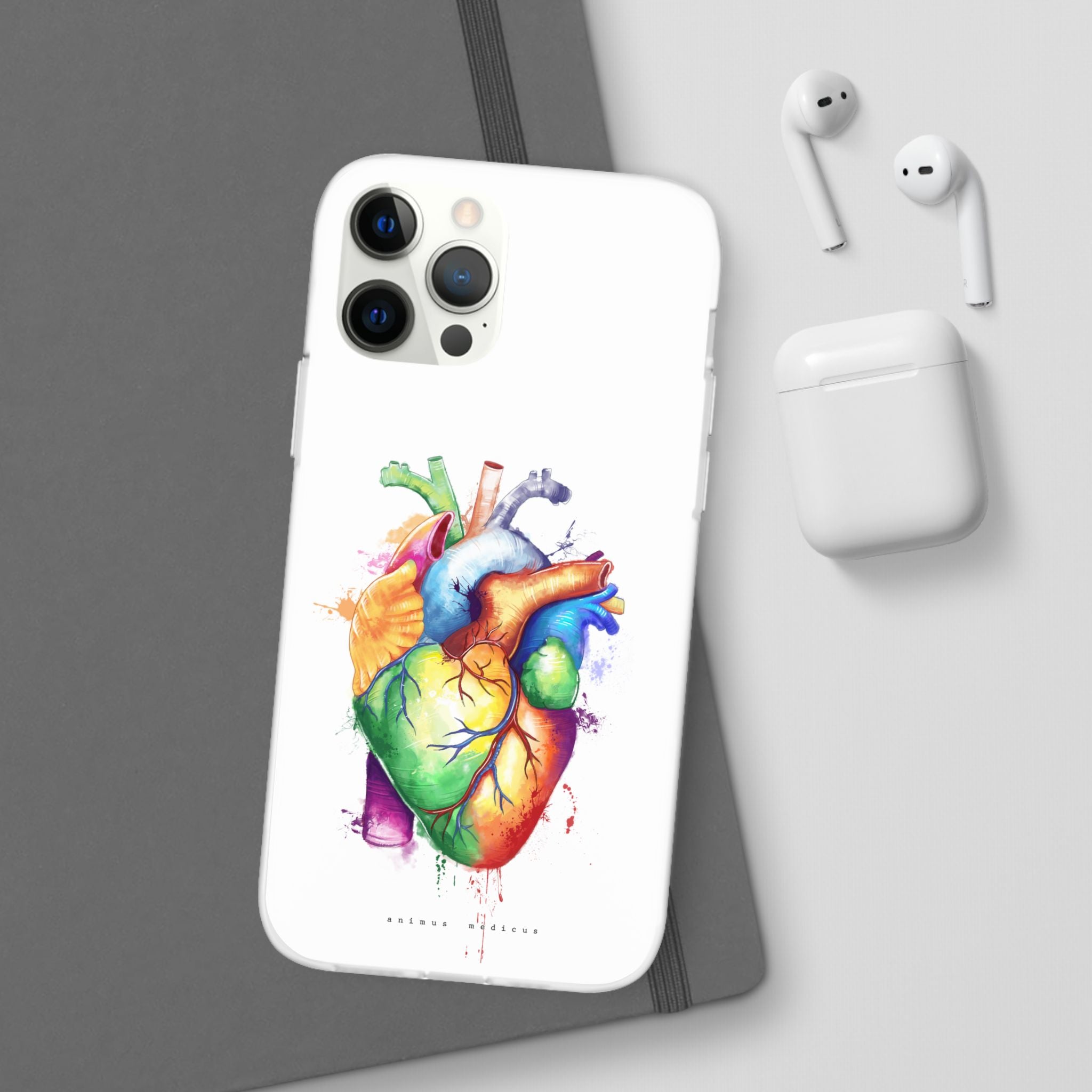 Coeur arc-en-ciel - coque de téléphone