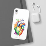 Coeur arc-en-ciel - coque de téléphone