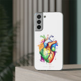 Coeur arc-en-ciel - coque de téléphone