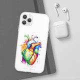 Coeur arc-en-ciel - coque de téléphone