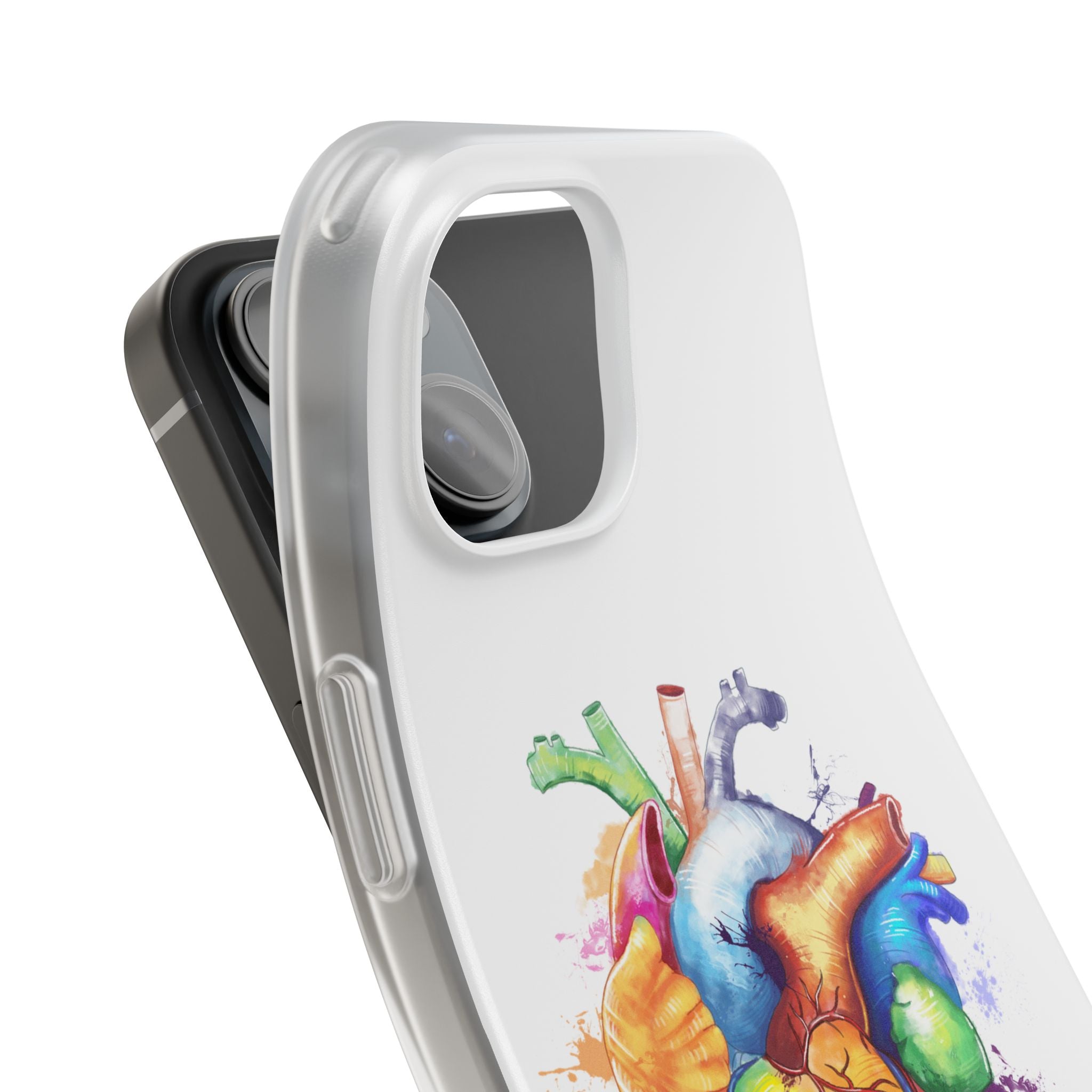 Coeur arc-en-ciel - coque de téléphone