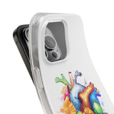 Coeur arc-en-ciel - coque de téléphone