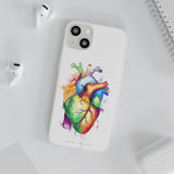 Coeur arc-en-ciel - coque de téléphone