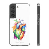 Coeur arc-en-ciel - coque de téléphone