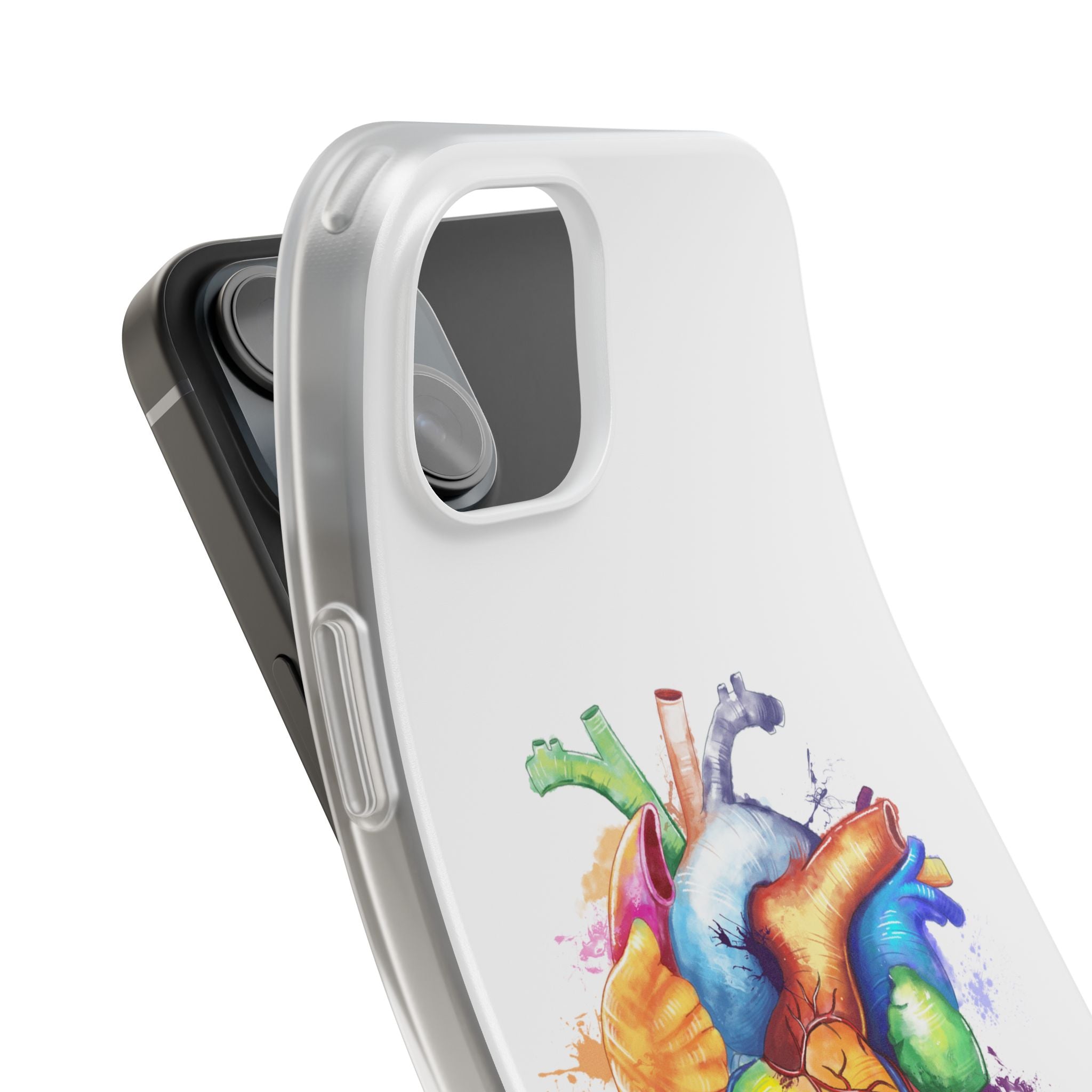 Coeur arc-en-ciel - coque de téléphone