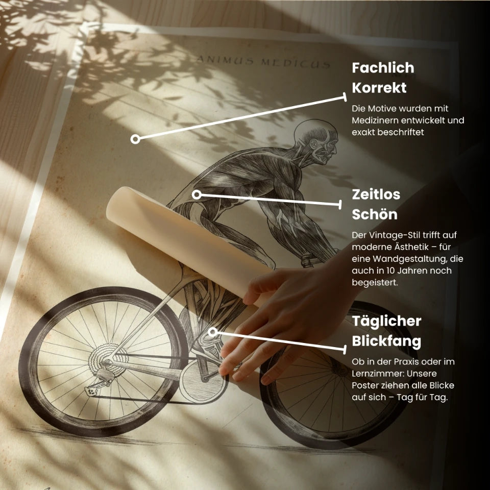 Rennrad Fahrer Anatomie - Animus Medicus