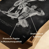 Poster d'anatomie de culturiste - Tableau noir