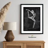 Affiche d'anatomie de gymnastique II - Tableau noir