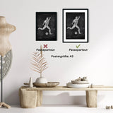 Affiche d'anatomie du football - Tableau noir