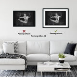 Affiche d'anatomie de gymnastique - Tableau noir