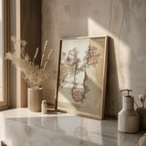 Reins et vessie avec des fleurs