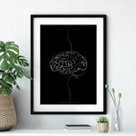 Gehirn Anatomie Minimalist Dark - Animus Medicus GmbH