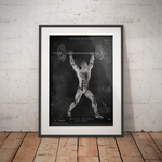 Gewichtheben Anatomie Poster - Chalkboard - Animus Medicus GmbH