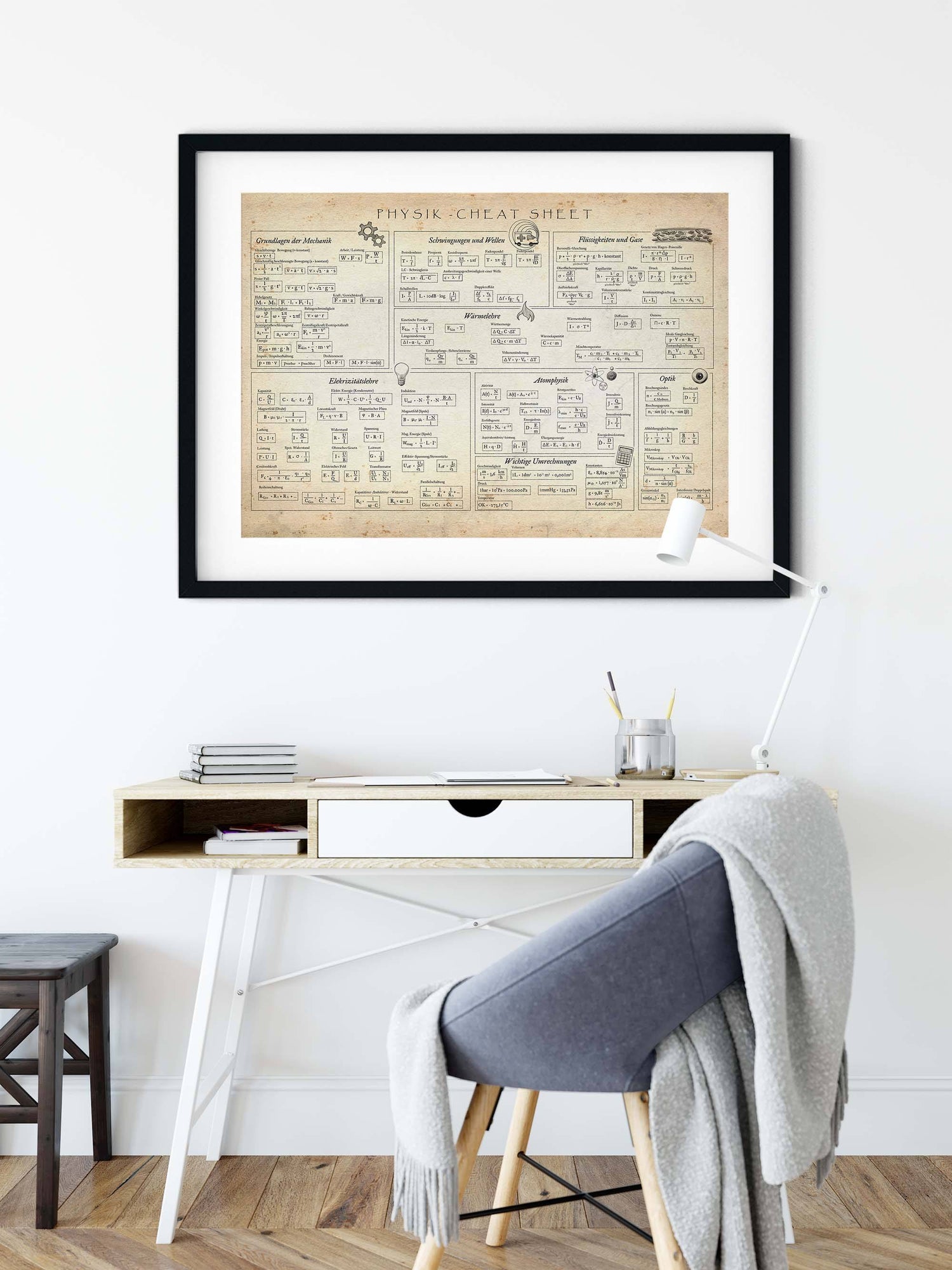 Physik Cheat Poster DIN A2 - Animus Medicus GmbH