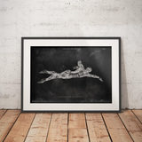 Schwimmen Anatomie Poster - Chalkboard - Animus Medicus GmbH