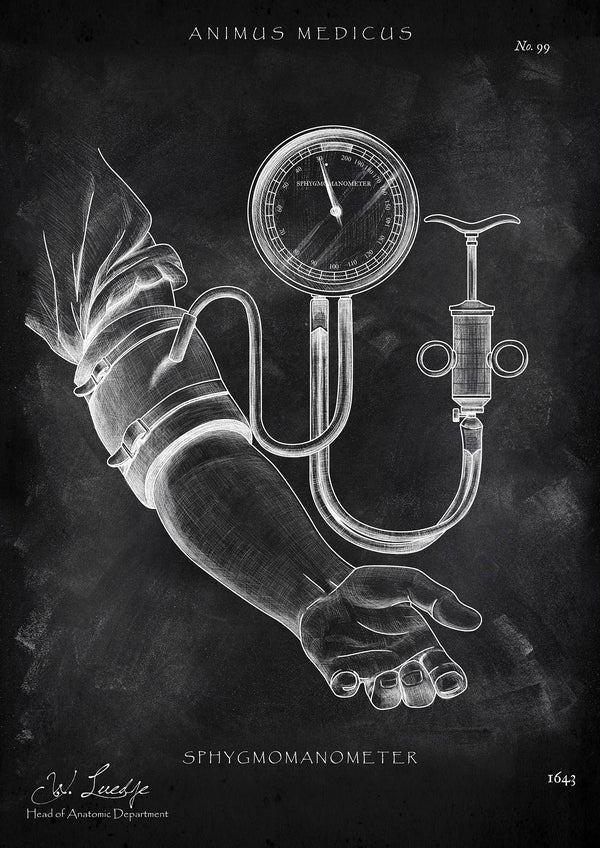 Blutdruck Poster - Chalkboard